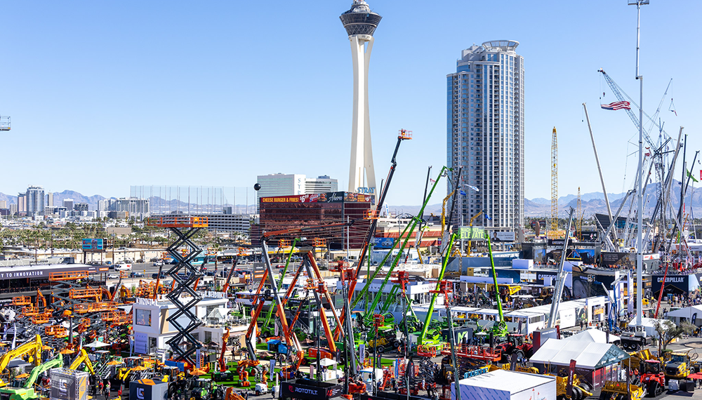 Festival lot aerial shot