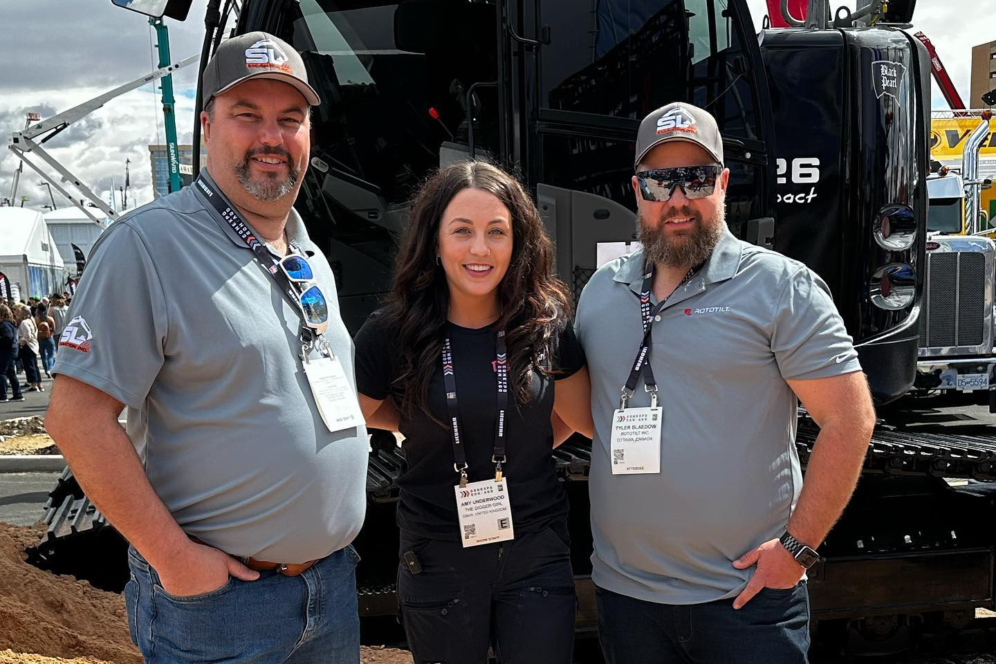 Amy Underwood at the CONEXPO-CON/AGG show posing for a photo