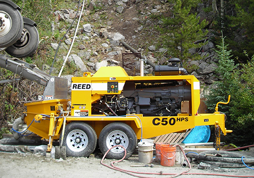 Reed concrete pump