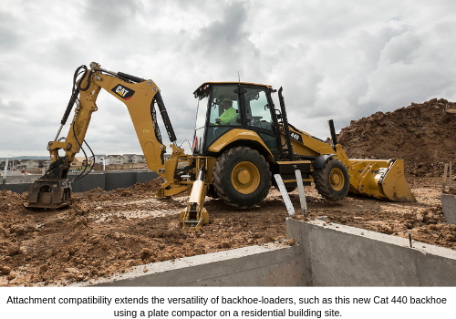 Backhoe compactor top